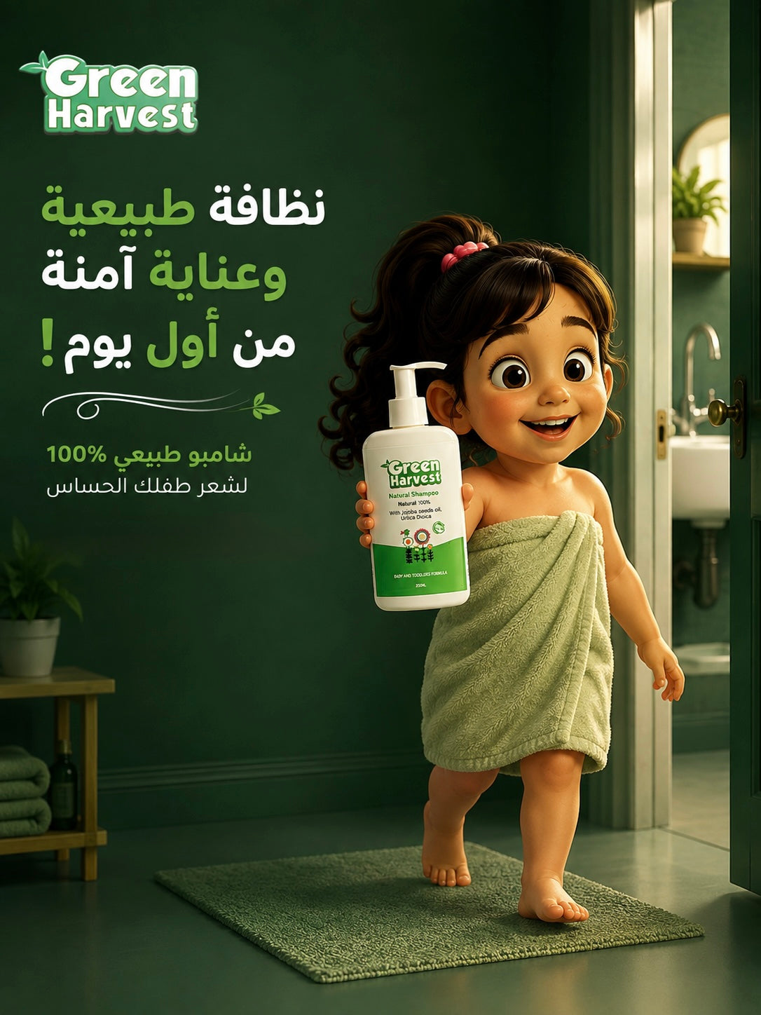 شامبو أطفال طبيعي — Green Harvest